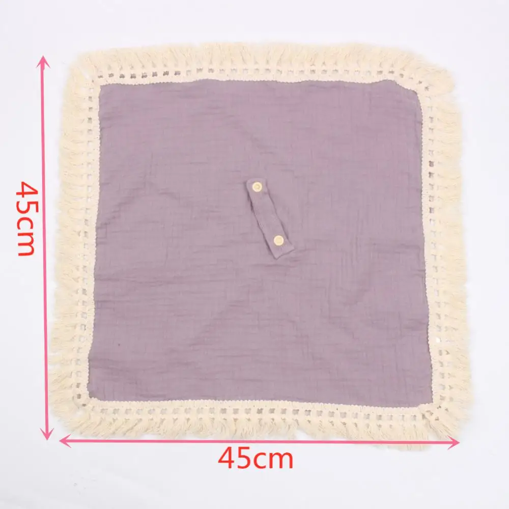 Tassel Baby Towel Face Towel Baby Bath Towel Bib Sweat-absorbing Towel Handkerchief Cotton Burp Cloth Soft Absorbent