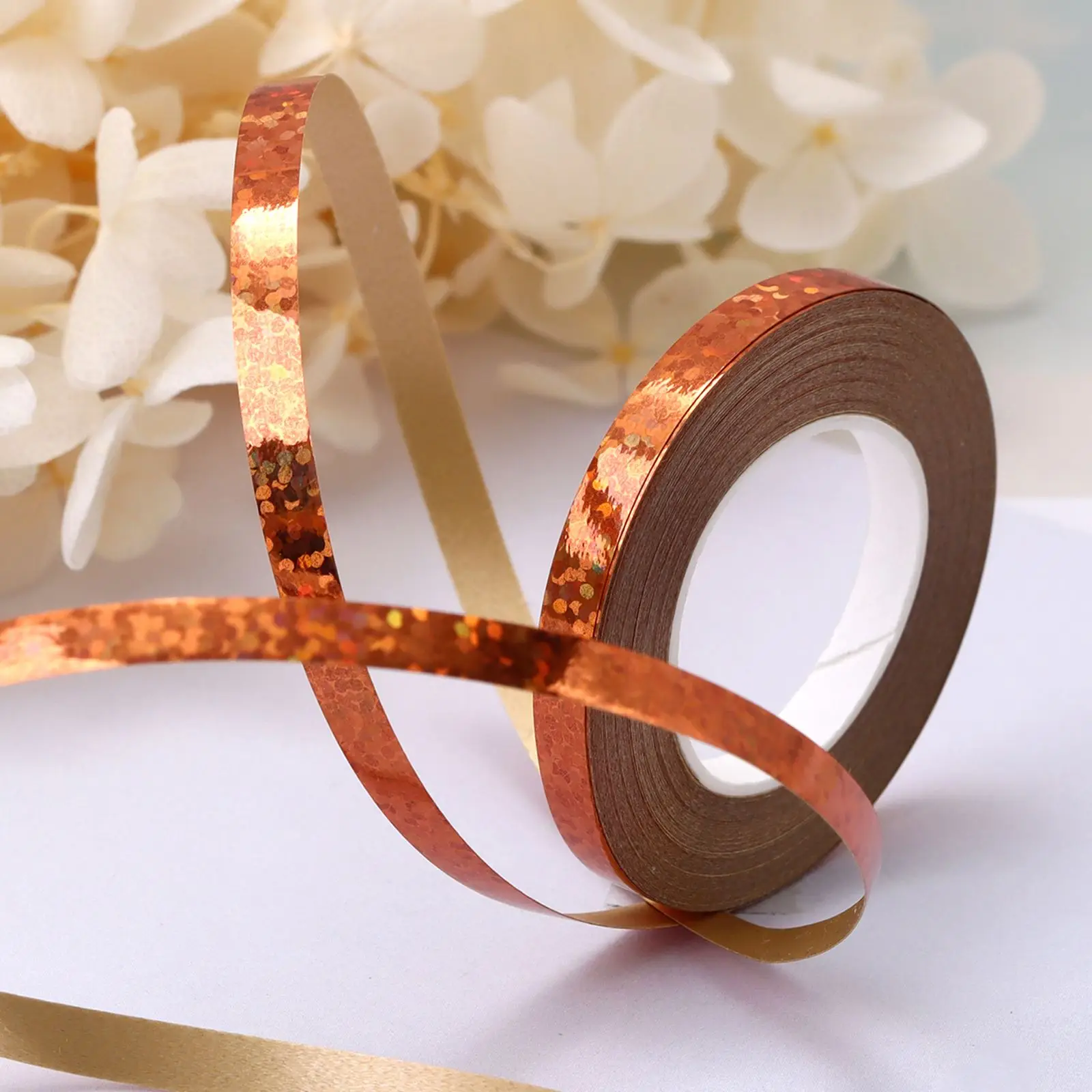 بالون الشريط عيد ميلاد ديكور 10 متر/لفائف 5 مللي متر حفلة عيد ميلاد ديكور بالون الزفاف الليزر حبل أشرطة الساتان الطرف الديكور #6