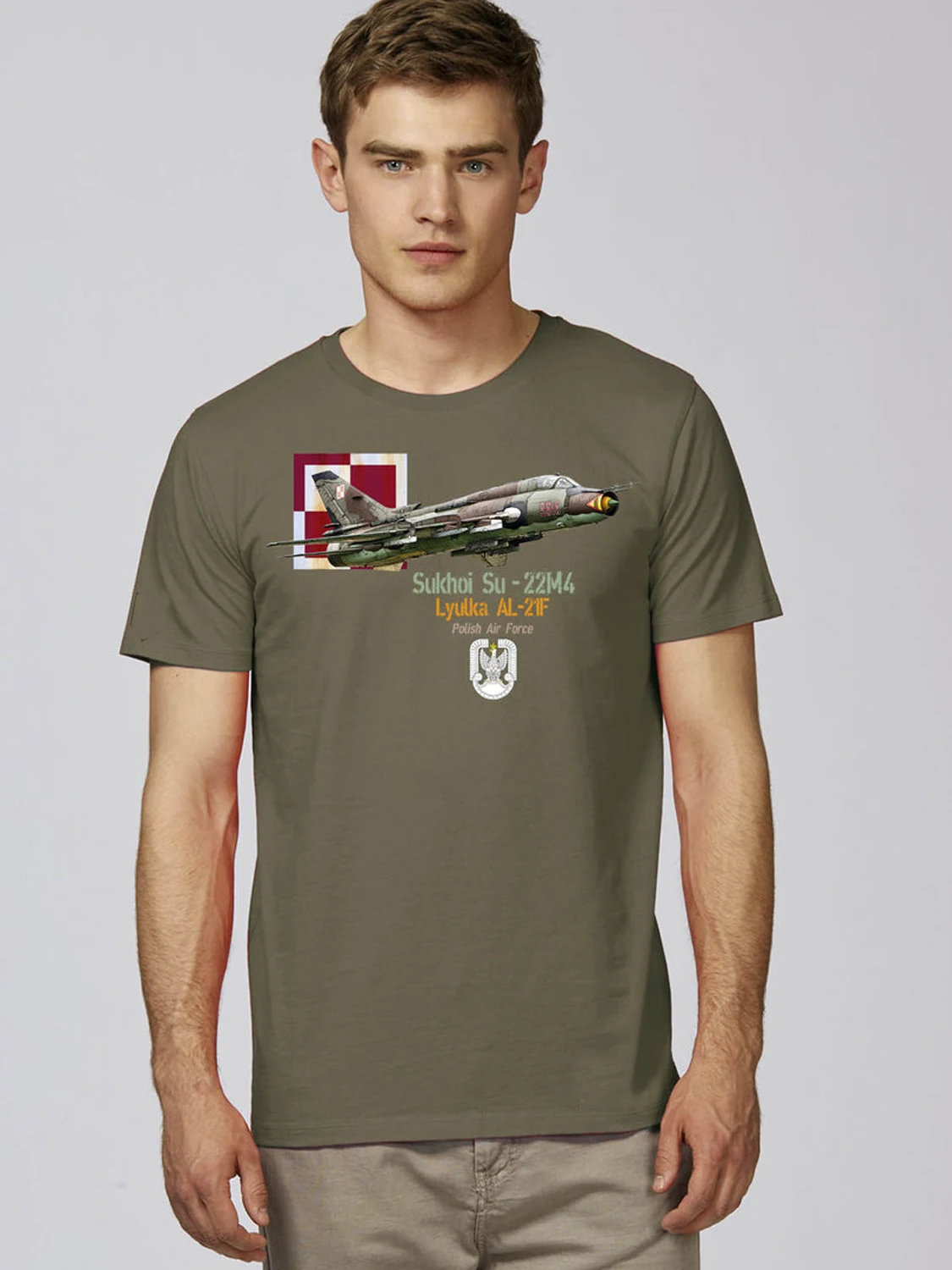 Polish Air Force Su-22 M4 Ground Attack Aircraft T Shirt New 100% Cotton Short Sleeve O-Neck T-shirt Casual Mens Top