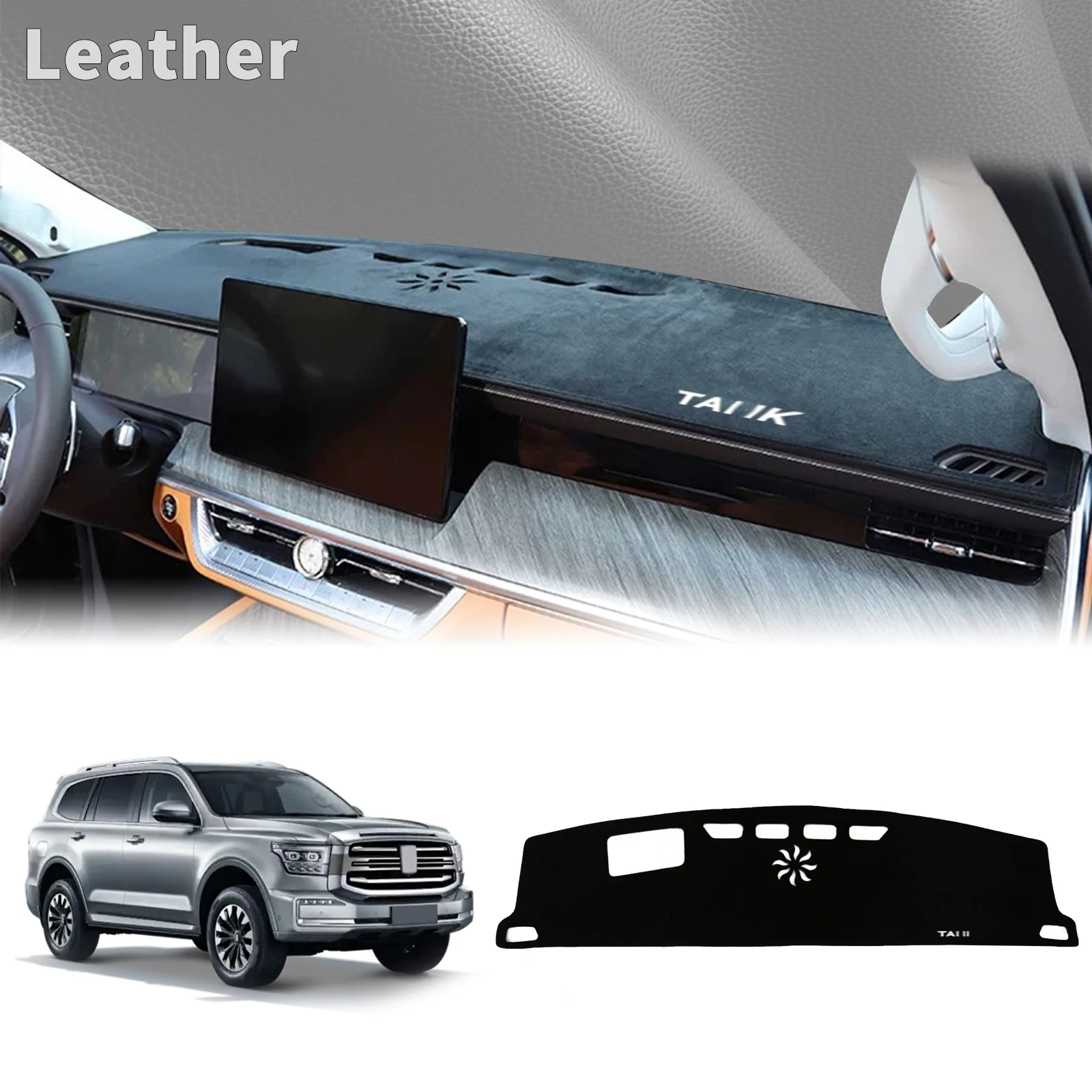 

fit for GWM Tank 500 2022 2023 2024 WIHTE LOGO Dashmat Dashboard Cover Pad DashMat Sunshade Protective Carpet Car Accessories