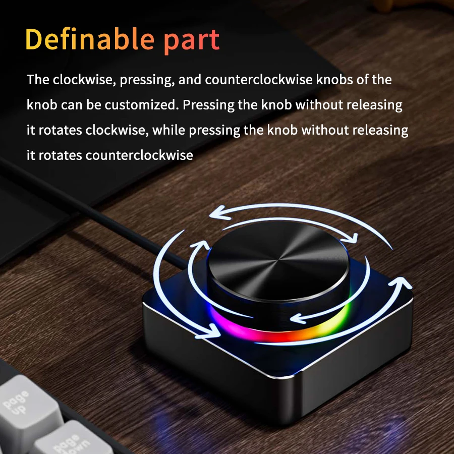3-IN-1 volumeregelaar Multifunctionele knop Draadloos Bluetooth Mini-toetsenbord PC Computerluidspreker Audio-volumeregelaar