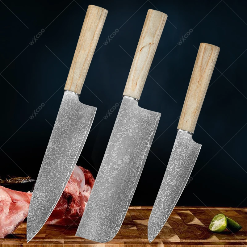 

Chef's Knife Damascus Slicing Knife Chef's Special Cutting Salmon Knife Kitchen Meat Cleaver VG10 Kitchen Slicing Knives