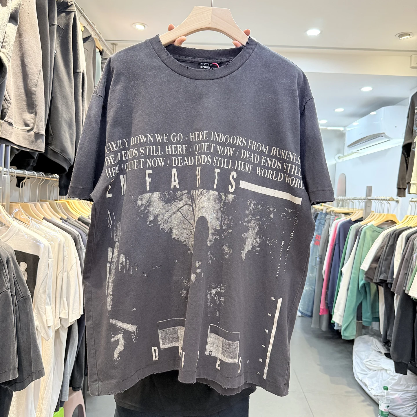 

Мужская футболка свободного кроя с принтом «Портрет» в стиле American Sle Depred Rich Second Generation, повседневная, с круглым вырезом...