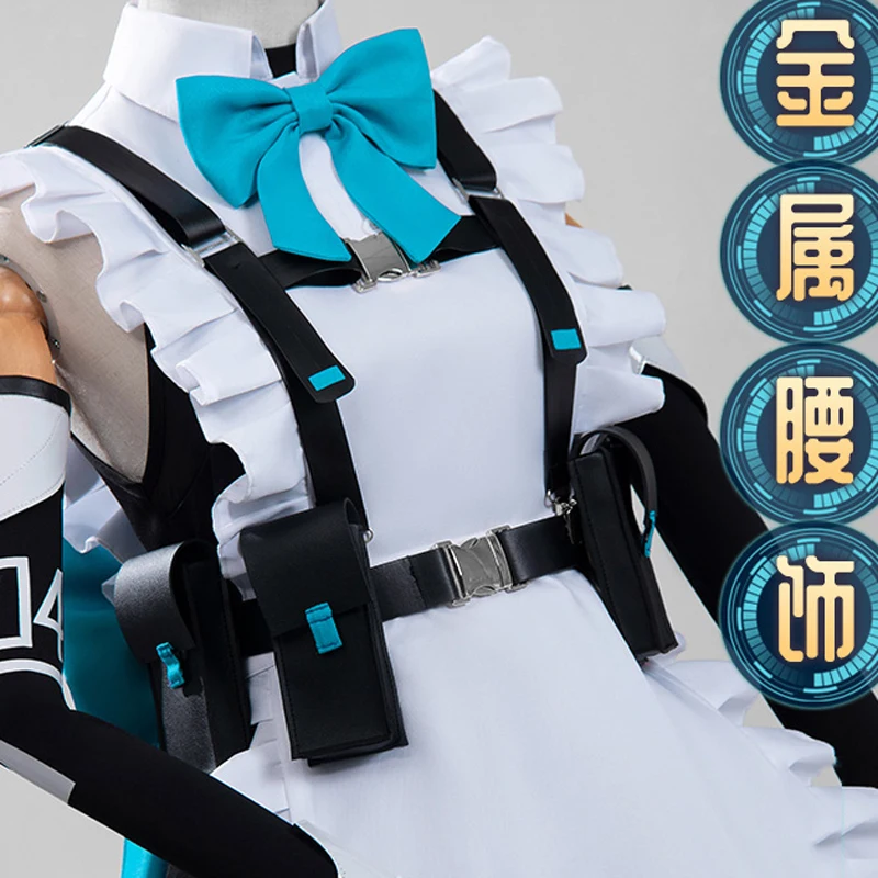 Asuka UDonoki Cosplay pour le jeu, Blue Archive, Cute Maid Outfit, Long fur s, 600 Costume E