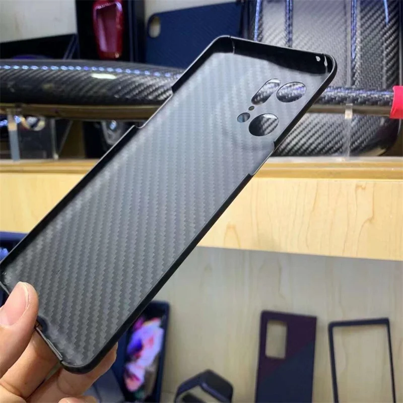 Carbon Fiber Case for OPPO Find X5 Pro Aramid Fiber Case Anti-fall Protection Cover Phone Accessories