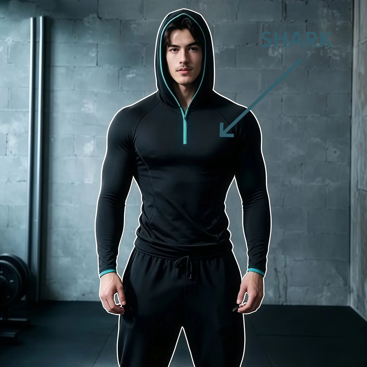 2026 Edition Gymwear  tight fitting ONYX V5 hooded long sleeved blue, red, white, purple, yellow 5 colors, gym,  show figur