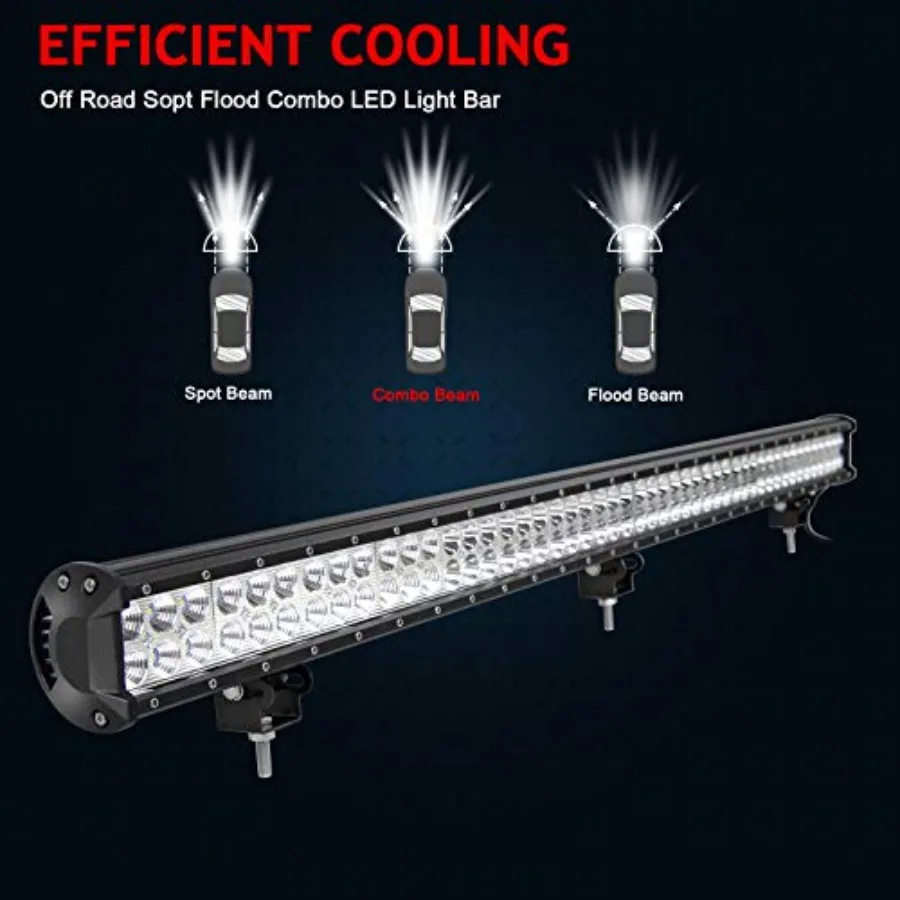 44 بوصة 288 واط مصباح ليد بار الطرق الوعرة بقعة وفيضانات كومبو شعاع 96x3 واط عالية الكثافة القيادة الخفيفة للشاحنات SUV ATV 4x4 4WD مركبة #4