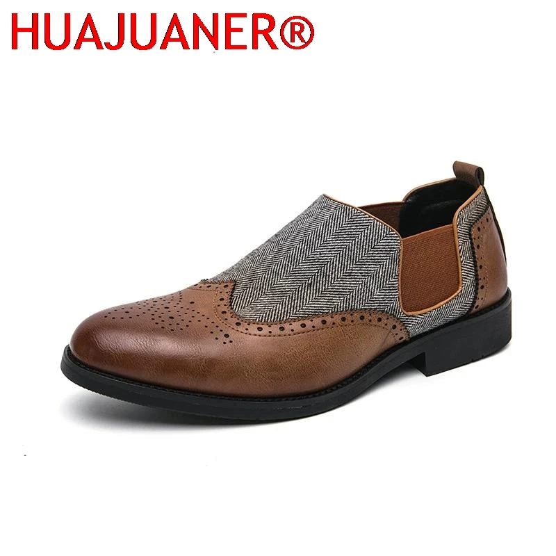 

Classic Business Social Shoes Men High Quality Brogue Oxford Leather Shoes Male Retro Formal Office Leather Shoes For Men Autumn
