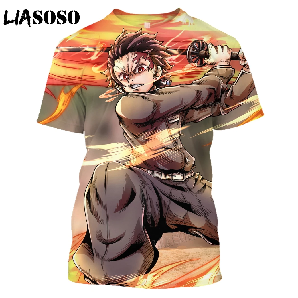 Popular Anime Demon Slayer Fashion T-Shirt Cartoon 3d Print Short Sleeve Kamado Nezuko Kochou Shinobu Shinobu Cosplay Top Tees