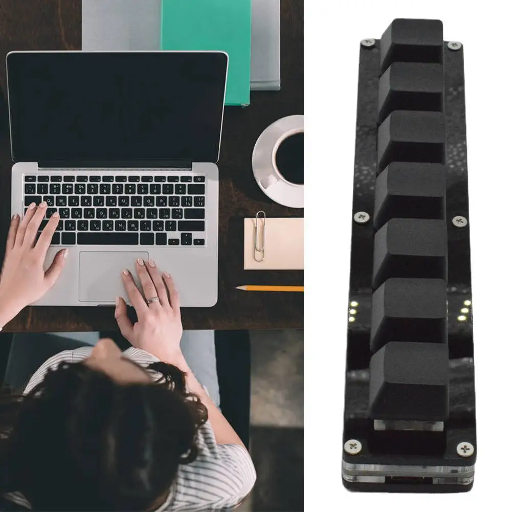 7 Keys Black Custom Mini Keypad Numpad Mechanical Keyboard OSU Programming Macro Keyboard For Photoshop Gaming D2K9