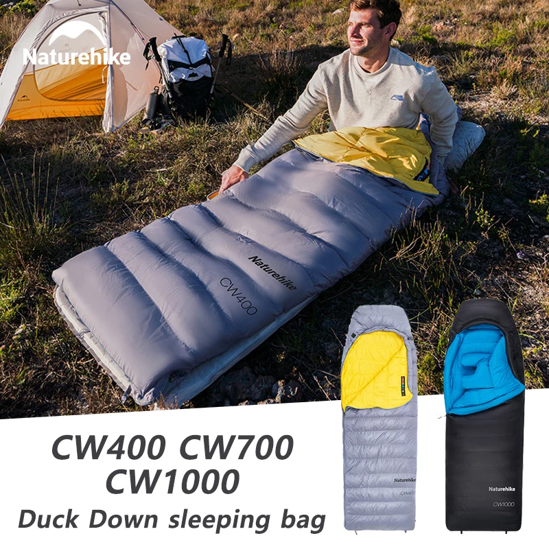 Naturehike Camping-Schlafsack CW400 CW700 CW1000 Daunenschlafsäcke Ultraleichte Outdoor-Wanderschlafsäcke Wasserdichte Schlafsäcke