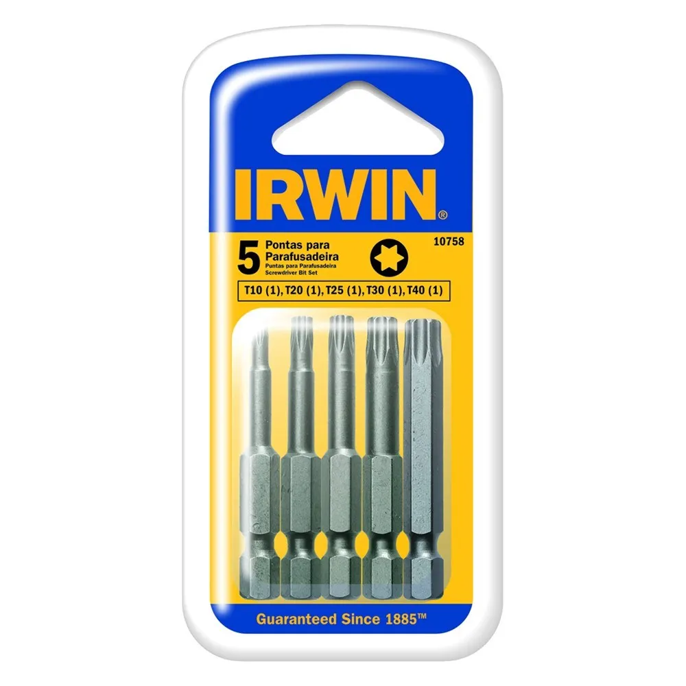 POINTS GAME FOR SCREW WITH 5 PIECES TORX IRWIN