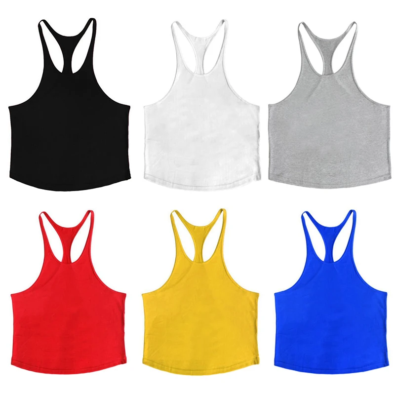 Maßge schneiderte Print Stringer Tanktops für Männer y-back ärmellose Weste sportliche Muskel training T-Shirts Tops Gym Workout Fitness