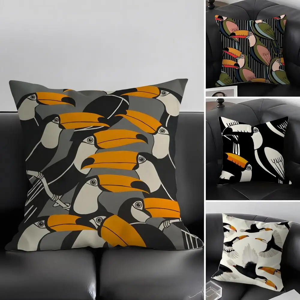 Toucan Fashion Kissenbezug, ultraweicher, hautfreundlicher Stoff, wolkenähnlicher Komfort und verdeckter Reißverschluss