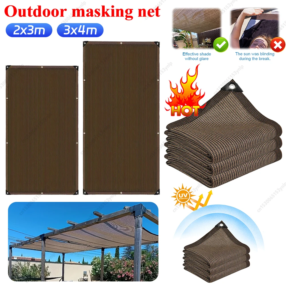 2x3m/3x4m Sun Shade Sail Rectangle HDPE Sunshade Net with Grommets Shade Mesh Shade Canopy for Patio Backyard Lawn Garden