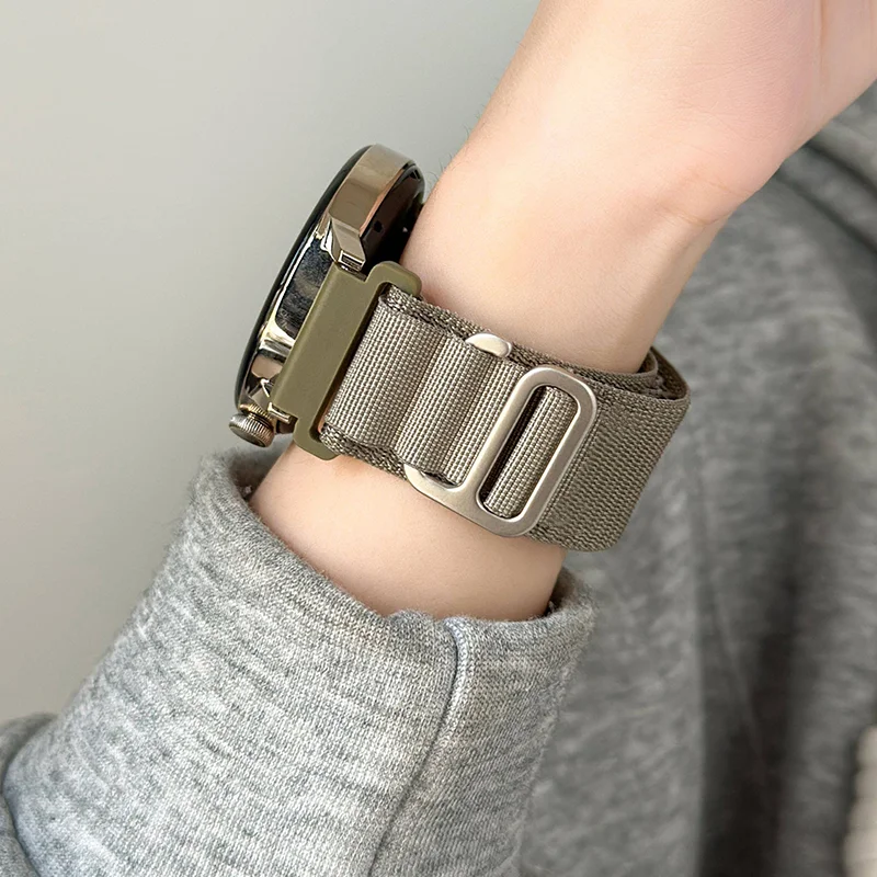 22mm 20mm Watch Band Alpine Loop For Samsung Galaxy Watch 7 FE 6 5 4 Classic Gear S3 Sport Nylon Strap Galaxy Watch 7 Bracelet 1