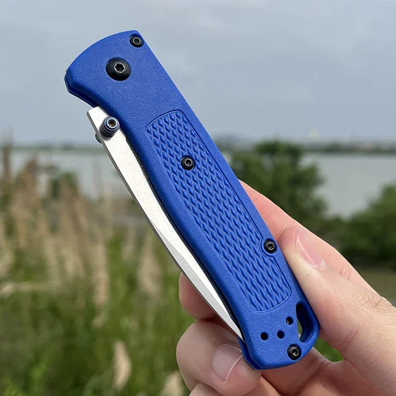 BM 535 Blue Handle Folding EDC Knife CPM-S30V Blade Nylon Fiber Handle Knife Portable Hiking Camping Self-defense Tactical Knife