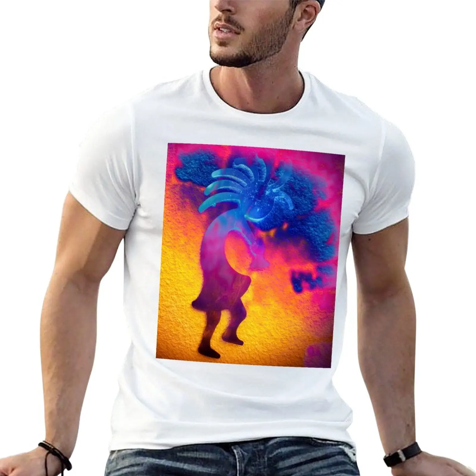 

5068 Kokopelli T-Shirt animal print shirt for boys korean fashion boys t shirts mens workout shirts