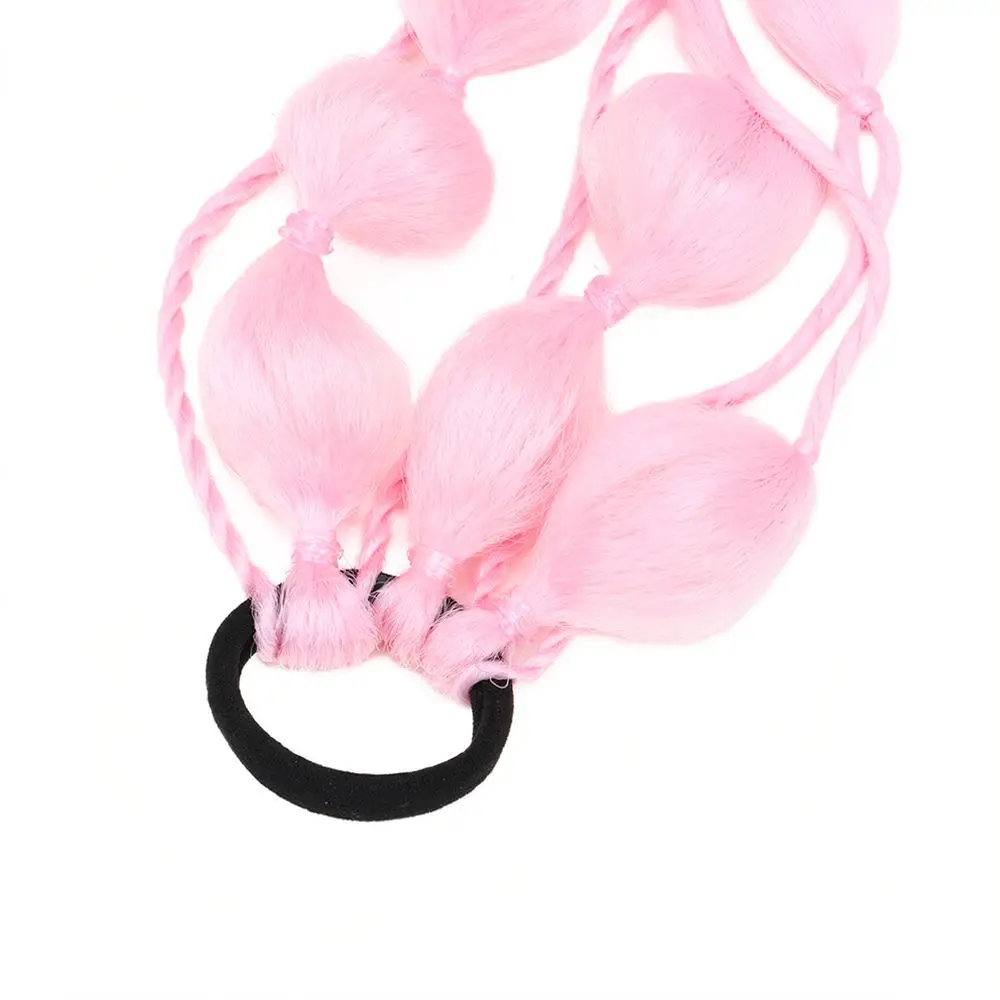 Fashionable Lantern Bubble Ponytail Extension Handmade Twisted Braid Synthetic Hair Piece For Women Daily Party Hair Styling