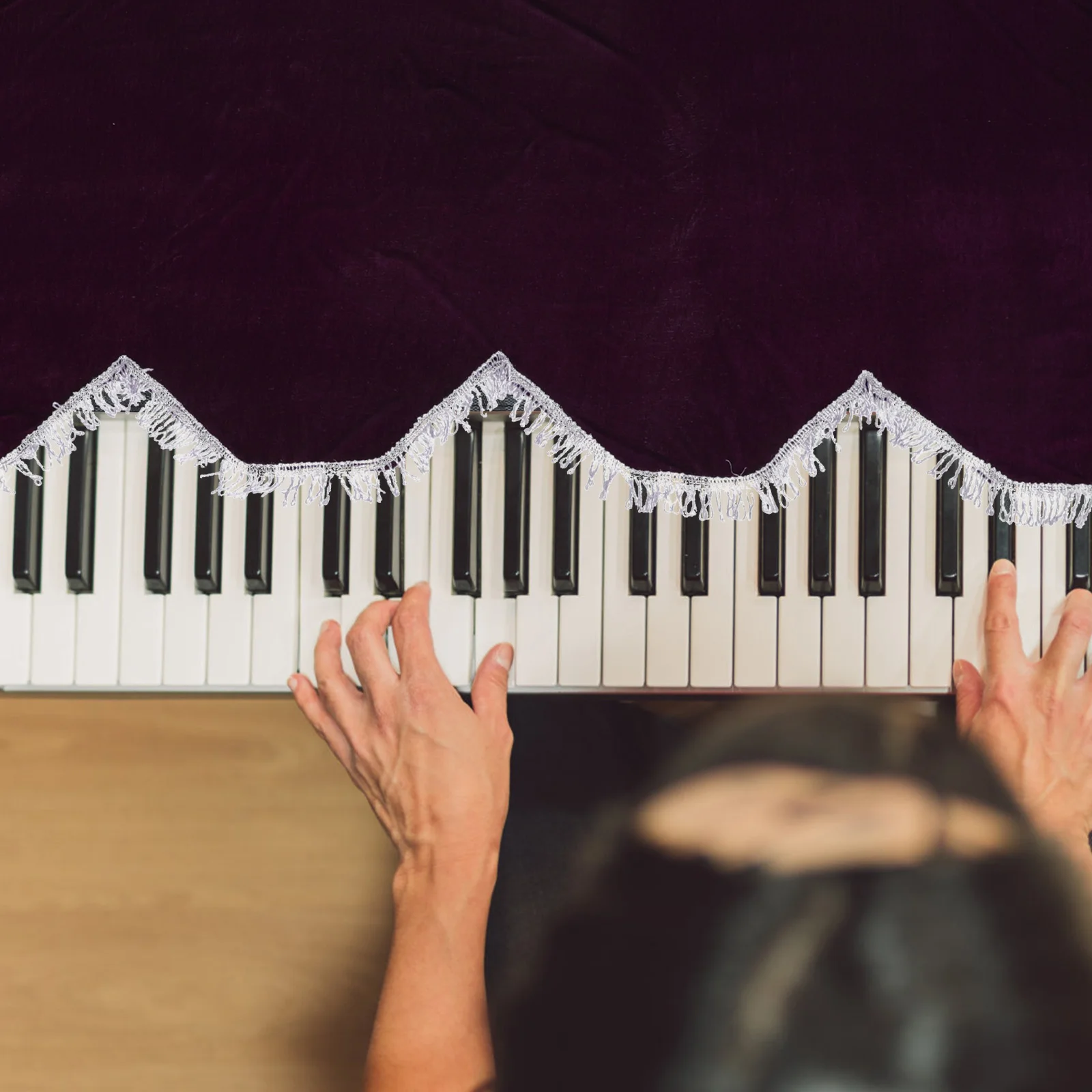 

Keyboards Piano Cover Cloth Dustproof Electric Simple Covers Protectors Purple for