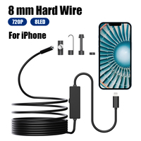 WDLUCKY 8mm Endoscope Camera Waterproof Inspection Camera USB car Endoscope Borescope IOS Endoscope For Iphone