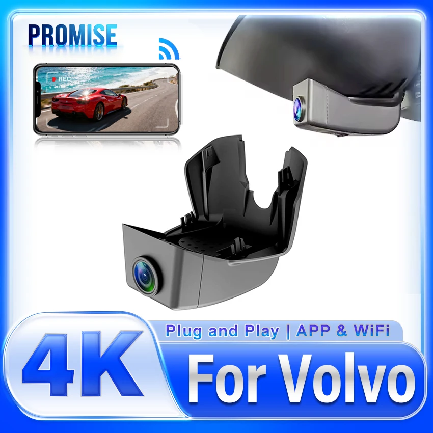 

Автомобильный Wi-Fi DVR Plug and play, видеорегистратор, видеорегистратор, камера для Volvo XC90 2014 2015 2016 2017 2018 2019 2020 2021 2022, 4K Dashcam