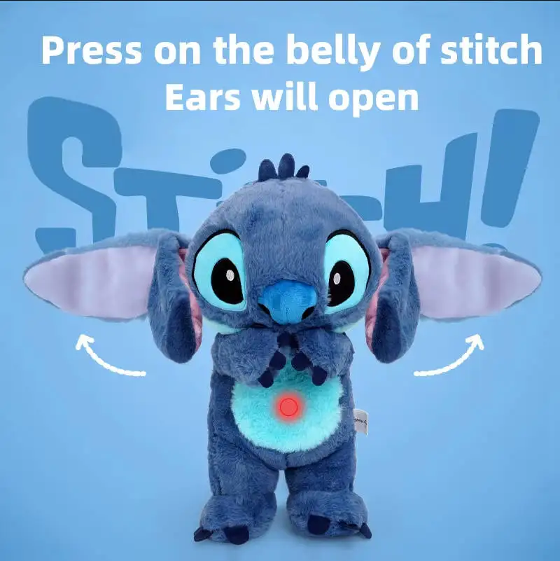 

Hot 32cm Disney Lilo & Stitch Stitch Plush Toy Cartoon & Cute Stuffed Doll Children'S Gift Decompression Toy Girlfriend Gift