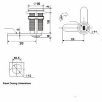 With 2 Key Drawer Lock Locks Hardware Security Furniture Lock Security Locks Silver 12mm Cabinet Mailbox Lock Cupboard Locker