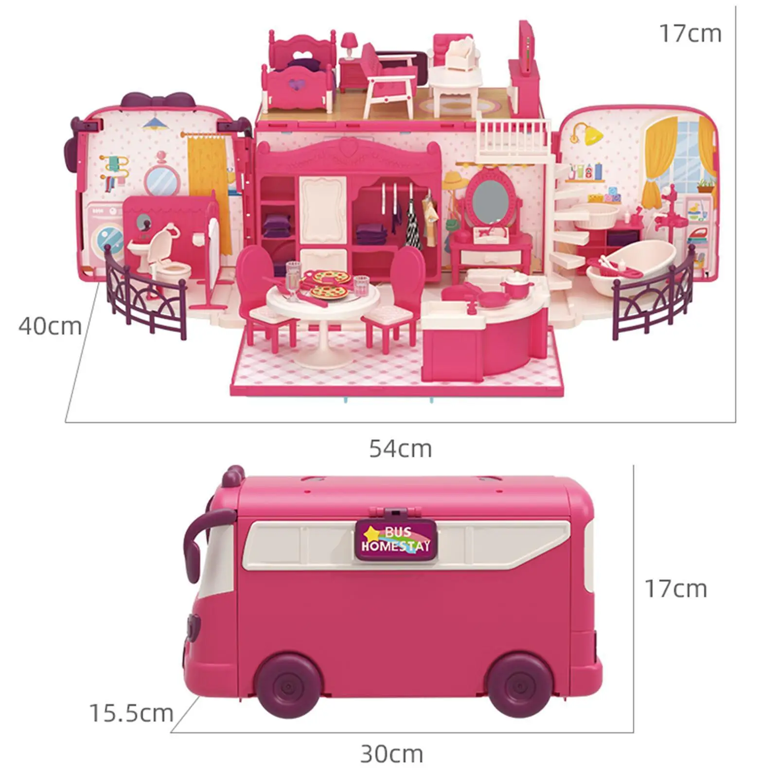 Doll Houses Portable Backpack for Girls Pretend Play for Kindergarten Girl