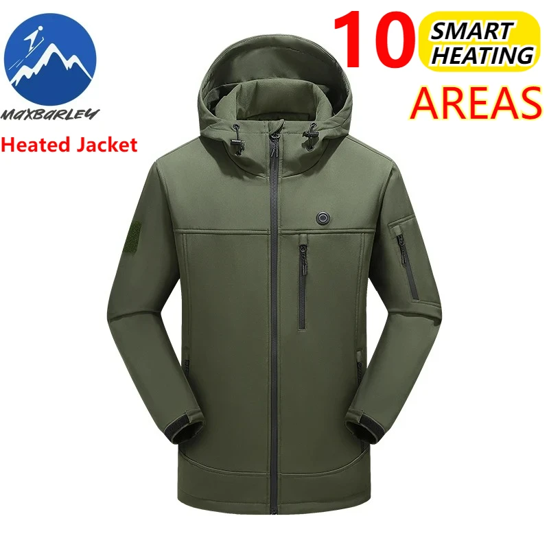 USB Self Heated Jacket Men Women 10 Areas Heated Windbreaker Travel Warm Clothing Washed Winter Thermal Snowboard Working Parka - Image 3