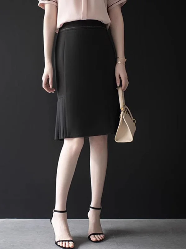 Elegant Women's Fashion High Waist Midi Skirt Slimming Fish Tail Half Body Skirt Stylish Summer New Arrival Rainbird Brand