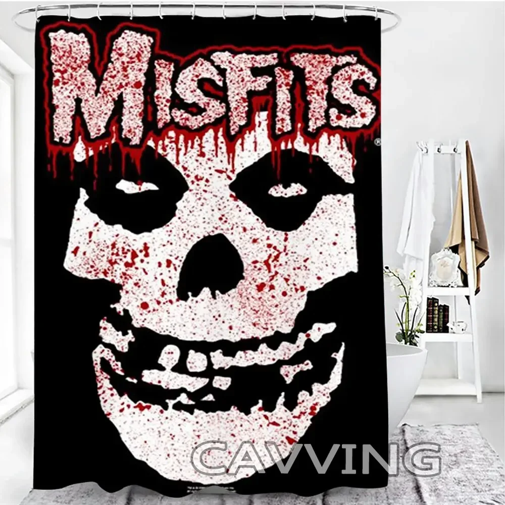 The misfits  3D Printed Shower Curtain Waterproof Bathroom Curtain Anti-slip Bath Mat Set Toilet Rugs  K01