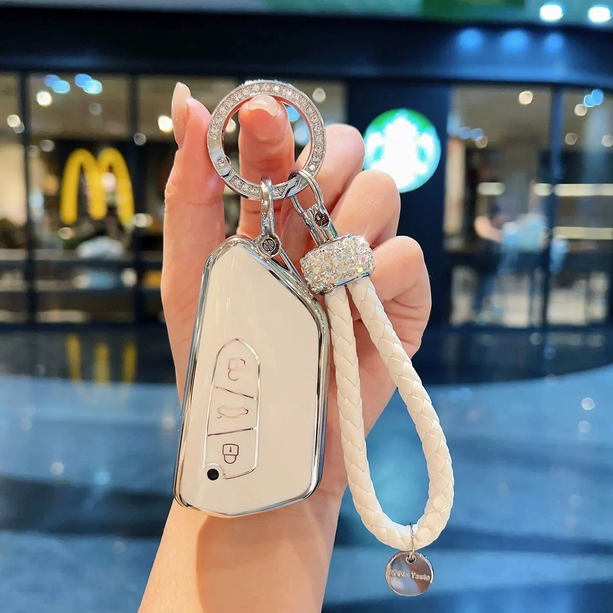 غطاء حافظة مفاتيح السيارة لسيارة VW Volkswagen Golf 8 MK8 ID.3 ID.4 Cupra Skoda Octavia A8 SEAT Leon MK4 2020 2021 Formentor Tarraco #3