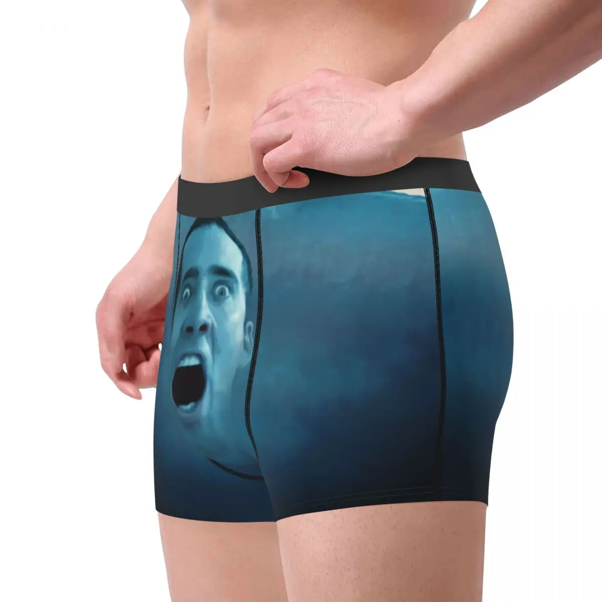 Custom Funny Nicolas Cage Meme Boxers Shorts Men Briefs Underwear Novelty Underpants