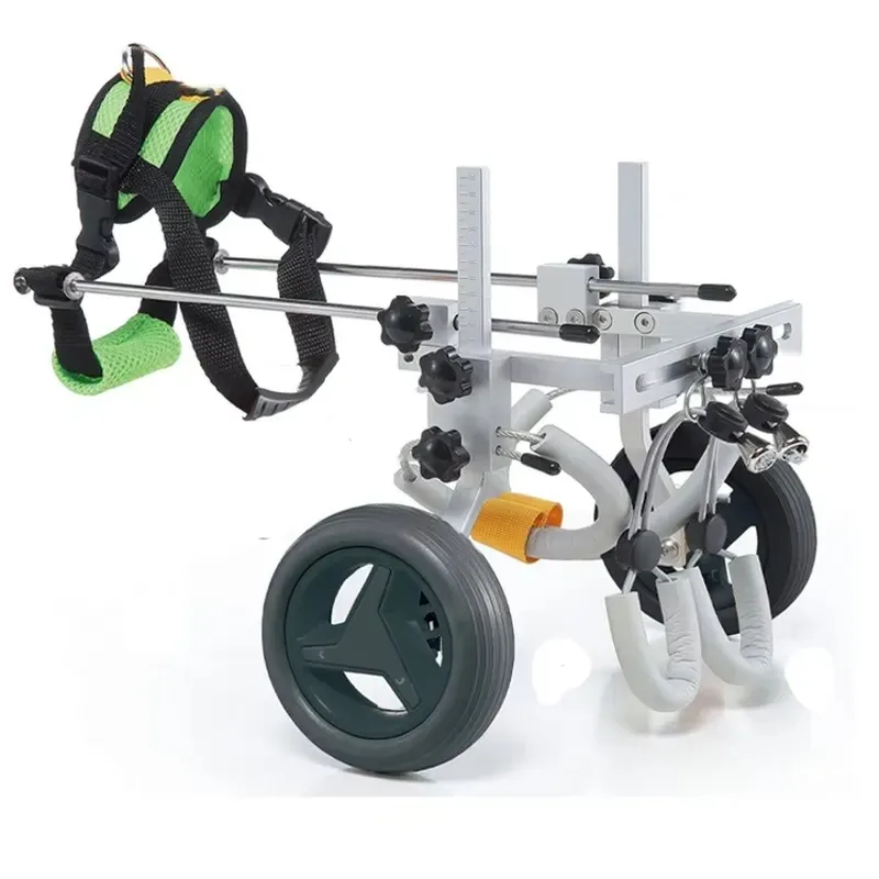 Custom portable safety metal pet wheelchair, suitable for outdoor use by dogs, foldable protective design, suitable for