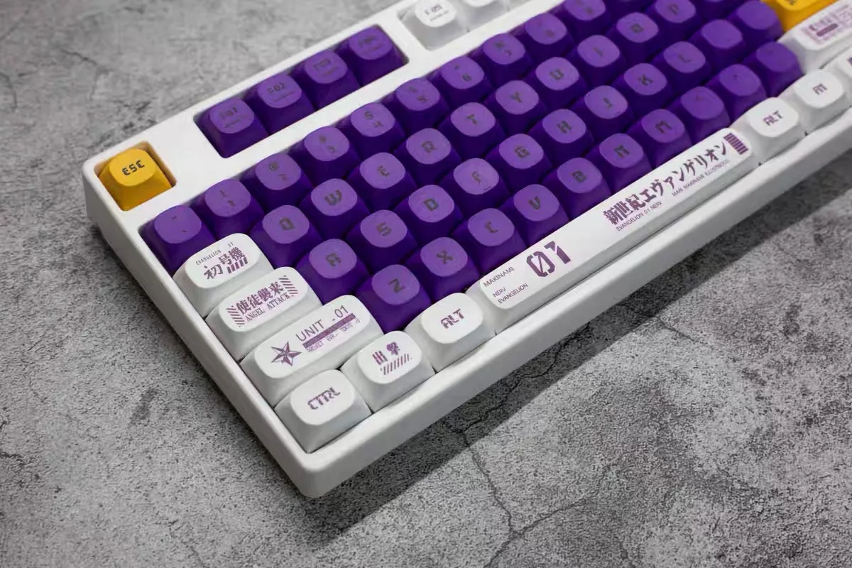 125 Keys EVA Initial machine one Profile XDA Keycaps Japanese Anime Key Cap For Mechanical Keyboard Cherry MX Switch Keycap Caps