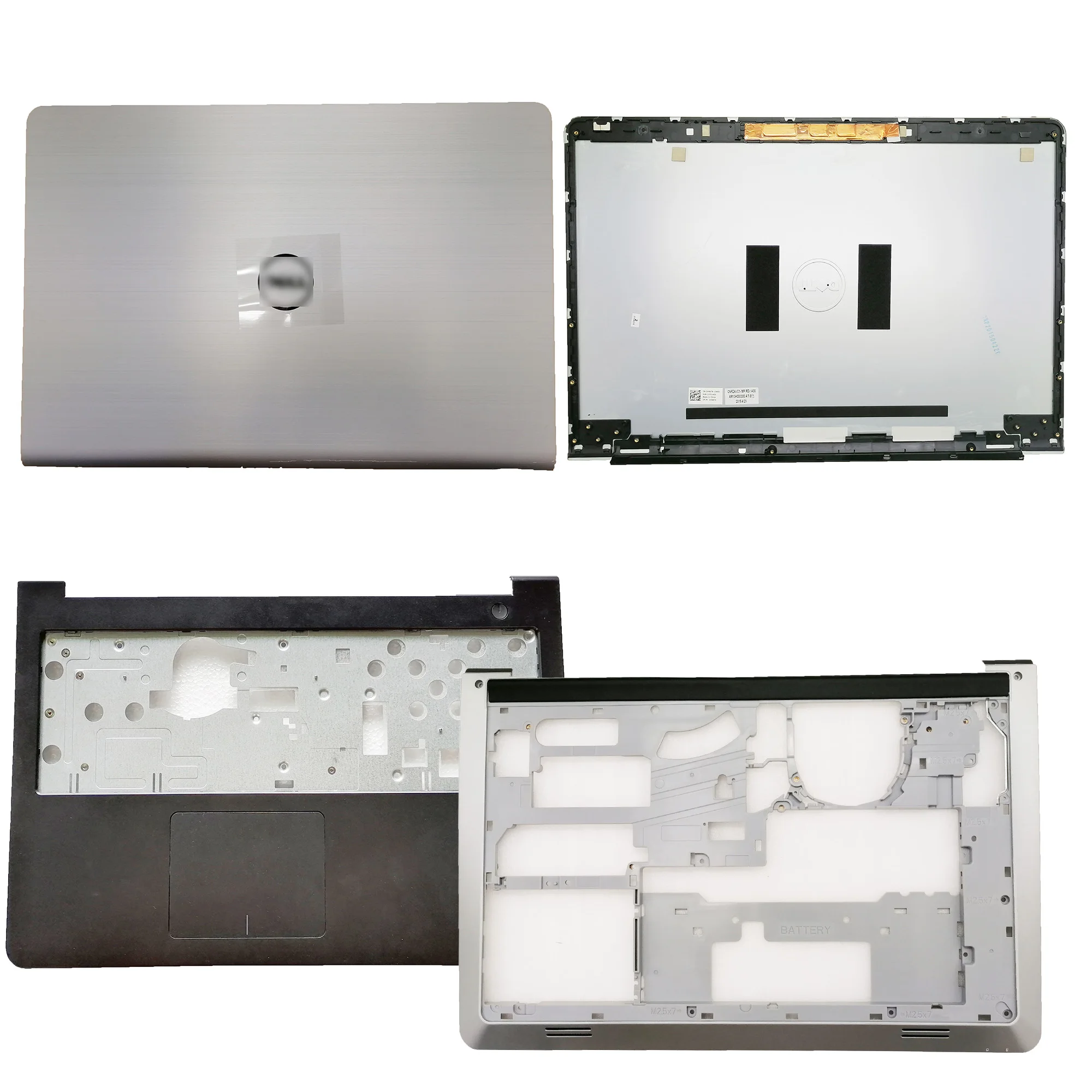 

New Laptop LCD Back Cover/Palmrest/Bottom Case For DELL Inspiron 15 5545 5547 5548 P39F Touch Version 0HR6TX Silvery