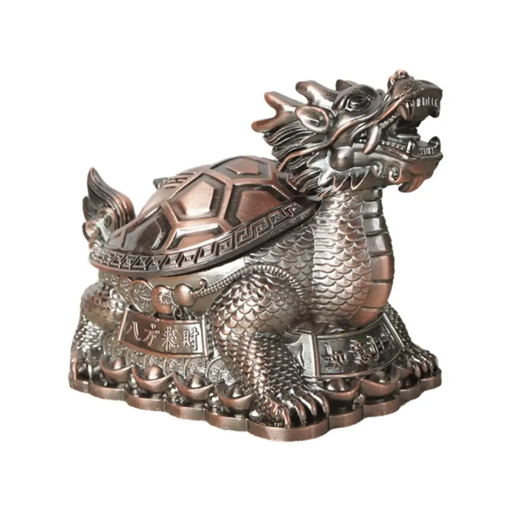 Imagem -05 - Zinc Alloy Portable Hollow Cinzeiro Metal Dragon Turtle Clamshell Decoração de Casa sem Odor Artesanato Ornamentos V7c2 Novo