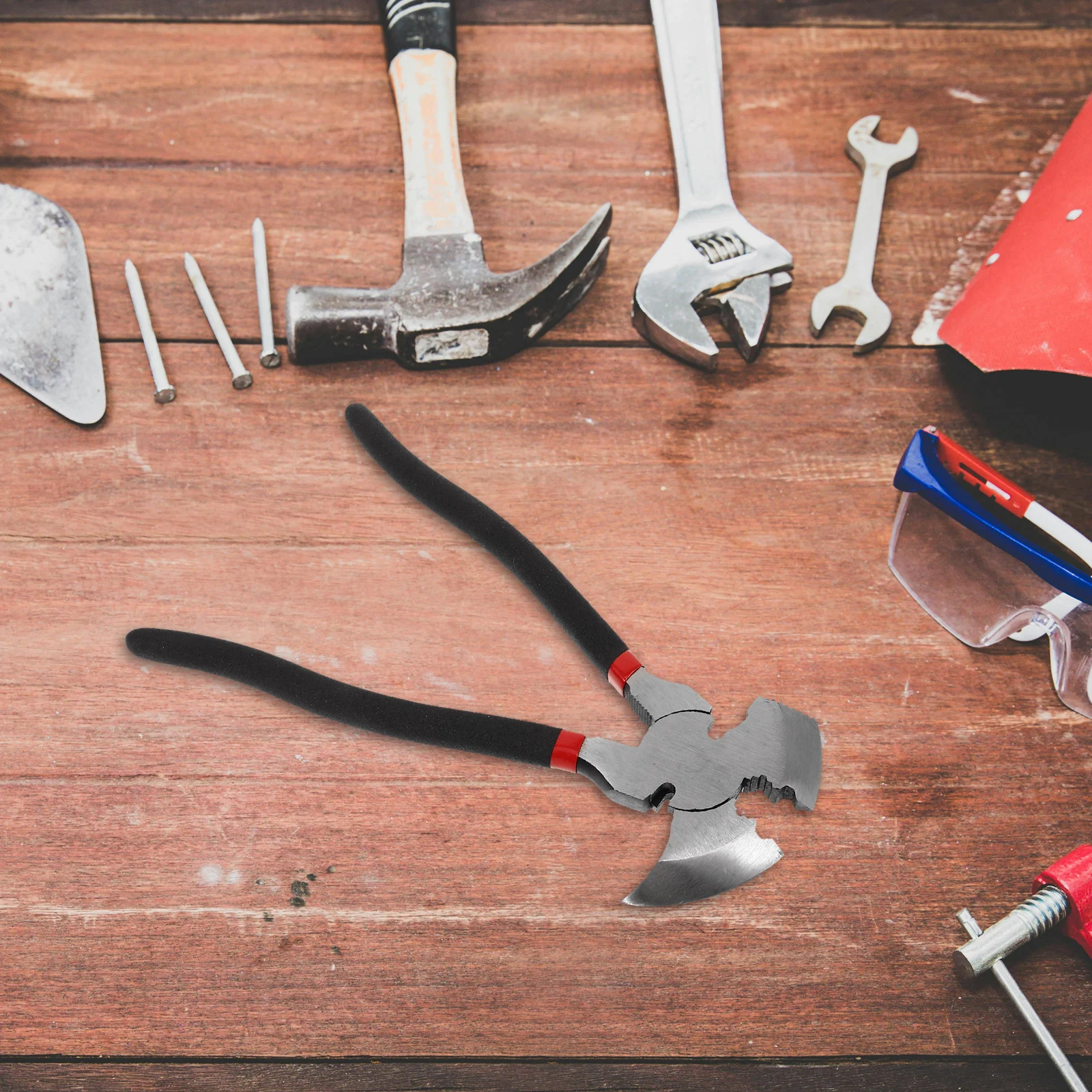 

Sheep Horn Puller Pliers 10 Inch 27cm Red Wire Cutters For Fencing Black Heavy Duty Wire Fence Hammer Tool