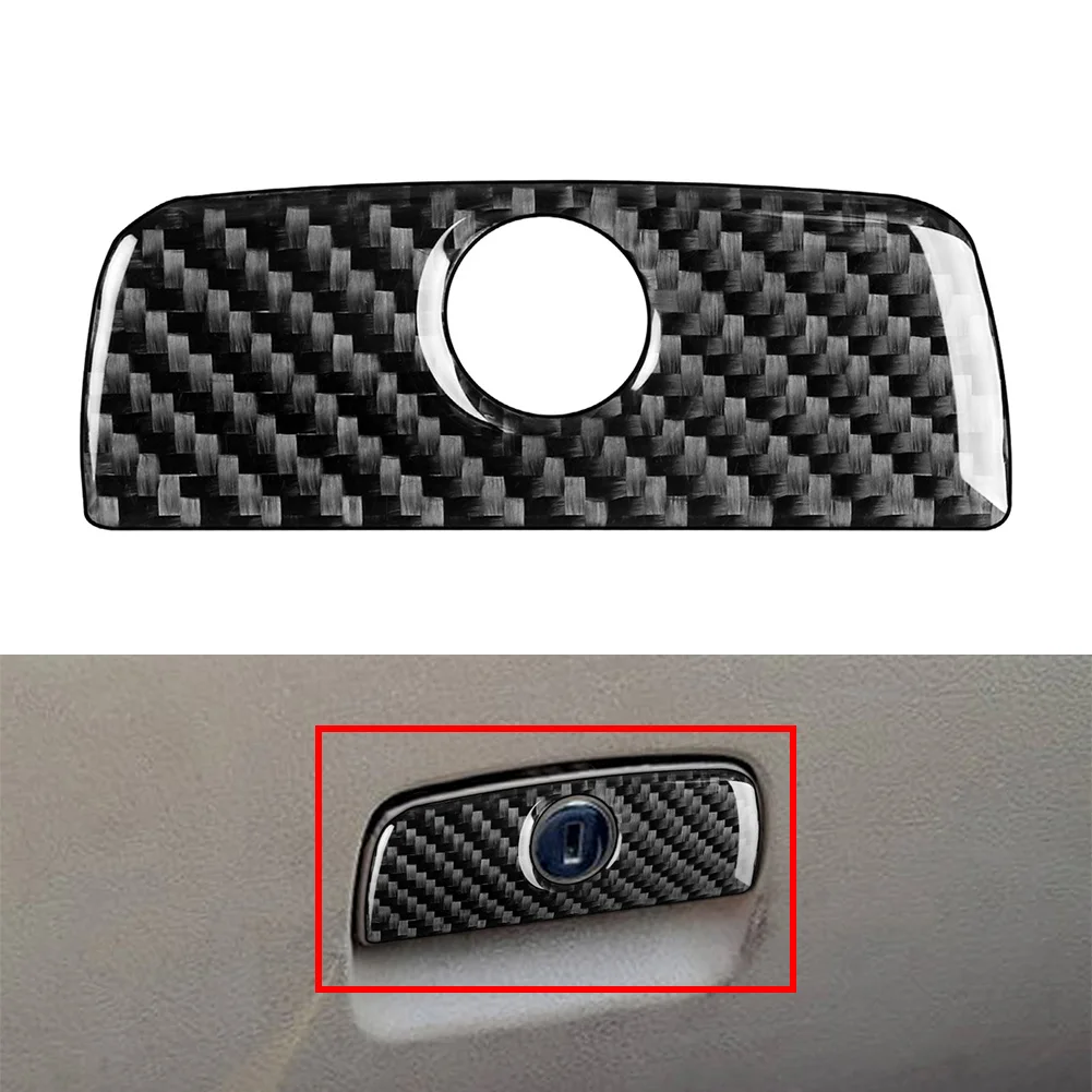 Co-pilot Storage Box Glove Trim Handle Cover For Volkswagen Passat B5 2001-2005 Carbon Fiber Black