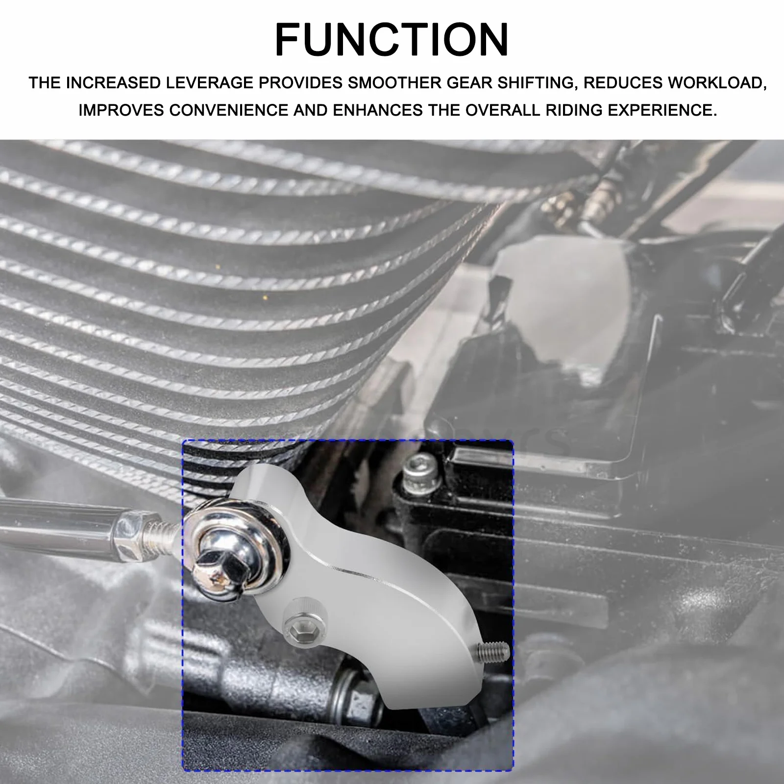 Motorrad-Schaltunterstützung aus Aluminium (EZ Shift) – Getriebe-Booster-Halterung für Harley M8 Touring, Softail, Fat Boy 114, Road King, Electra Glide, Tri Glide (2017–2025) – Detail 16