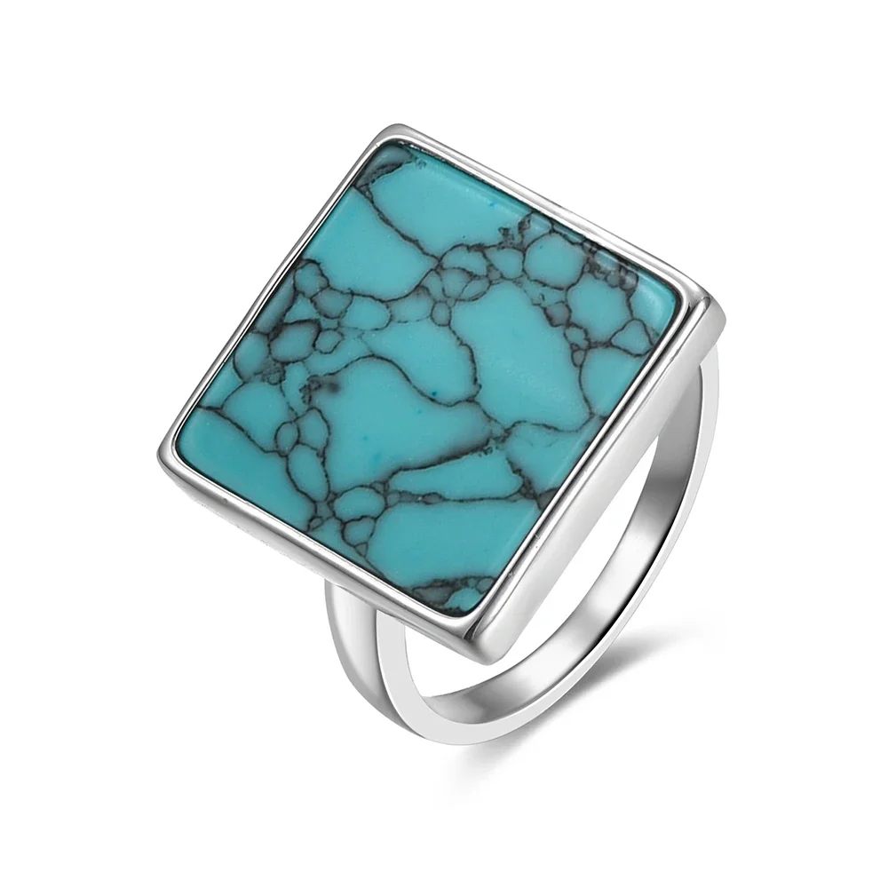 Women's 925 Sterling Silver Ring with Rhodochrosite