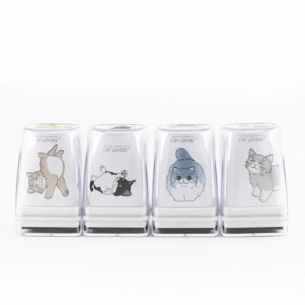 Carimbo de decoração de gato com padrão animal, faça você mesmo, artesanato, conta manual, carimbo de gato de estimação, papelaria, figura de gato kawaii, selo, álbum de fotos