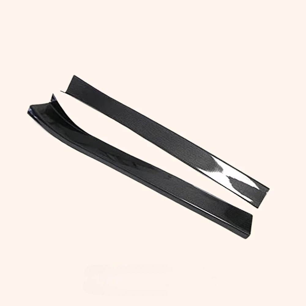 For Nissan Z33 350Z KZ Style Carbon Fiber Side Door Sill Plate Cover Trim Panel