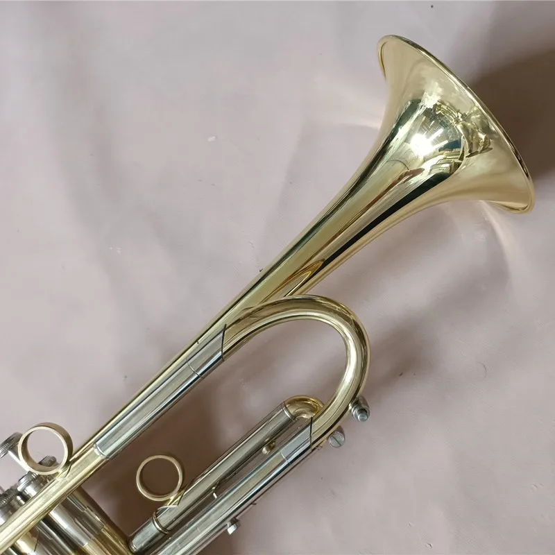 New Arrival Bb Trumpet High Quality Gold Lacquer Silver Plated Trumpet Brass Musical Instruments Composite Type Trumpet