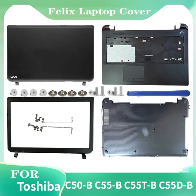 

New laptops Cover For Toshiba Satellite C50-B C55D-B C55-B C55T-B Top LCD LID Back/Front Bezel/Palmrest Upper/Bottom Case Black