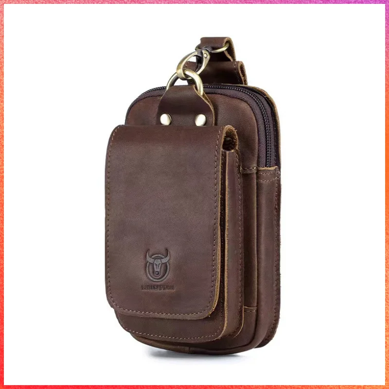 

2024 New 5.5inch Waist Belt Bags for Men Women Leather Zipper Design Phone Pouch Wallet Phone Case Men's Mobile Phone Pocket