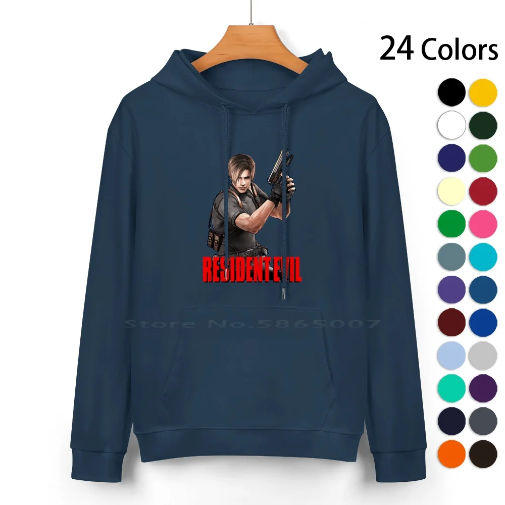 Gift Movie Fans Leon Video Games Kennedy Survival Funny Gifts Pure Cotton Hoodie Sweater 24 Colors Movie Fans Leon Video Games