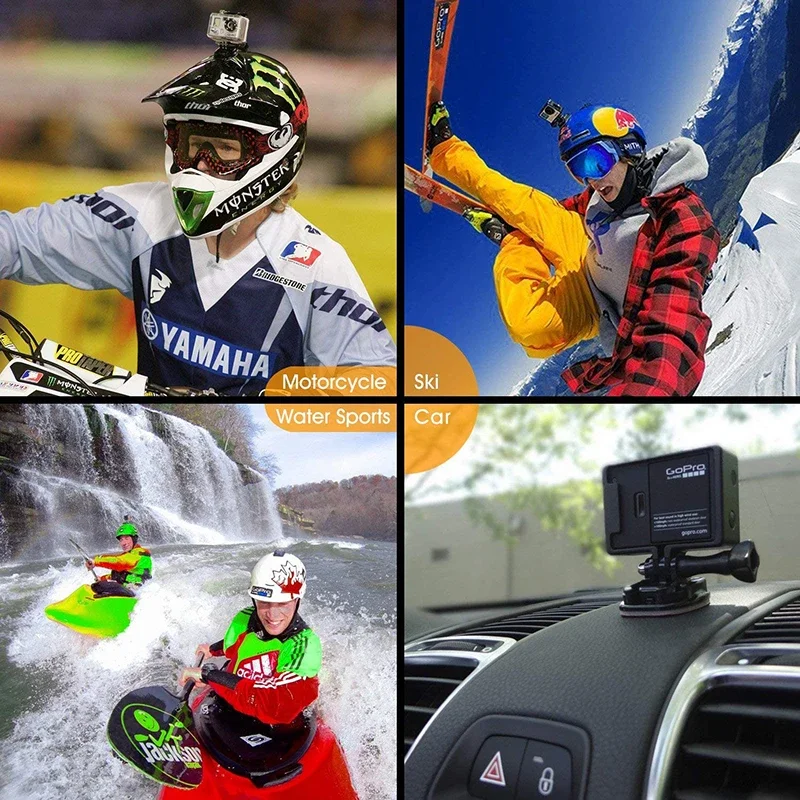 Chest strap head-mounted adapter selfie stick Set For GoPro Hero Black Mount Kit For Yi 4k For Sjcam Action Camera Accessories