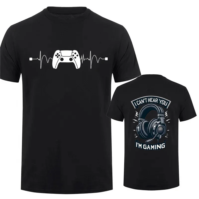 

Men T-Shirts Can't Hear You I'm Gaming Funny Video Gamer Humor Joke for Unisex Tshirts Video Game Shirt Short Sleeve Tees Tops